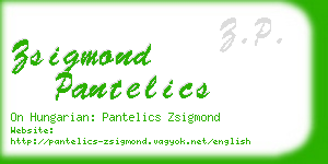 zsigmond pantelics business card